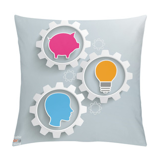 Personality  Gear Machine With Head, Bulb Pillow Covers
