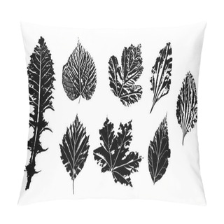Personality  Ink Leaf Prints Pillow Covers