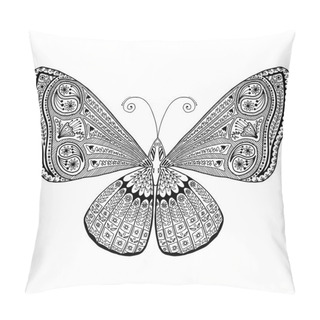 Personality  Butterfly With Intricate Wing Details. Illustration Suitable For Web, Print, Coloring.  Pillow Covers