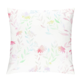 Personality  Seamless Background. Flower, Background Pattern - Floral Motifs On A Watercolor Background. Watercolor. Pillow Covers