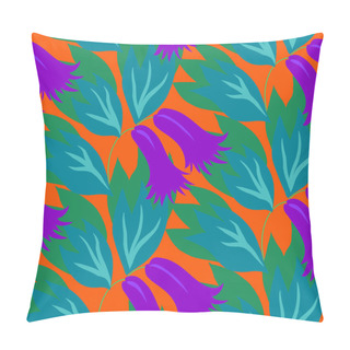 Personality  Floral Seamless Vector Pattern With Bell Flowers Pillow Covers