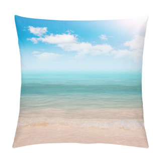Personality  Sandy Beach With Sea Pillow Covers