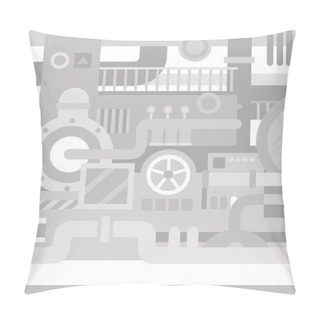 Personality  Mechanical Industrial Background Pillow Covers