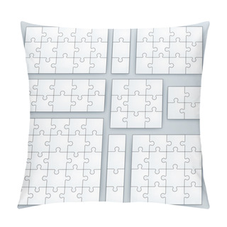 Personality  Jigsaw Puzzle Templates. Set Of Puzzle 15, 3, 12, 10, 9, 4, 16, 25 Pieces Pillow Covers
