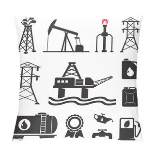 Personality  Oil, Gas, Electricity Symbols Pillow Covers