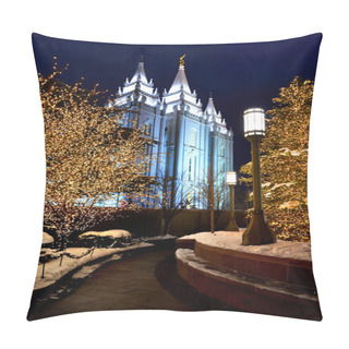 Personality  Salt Lake City Temple Square Christmas Lights Pillow Covers