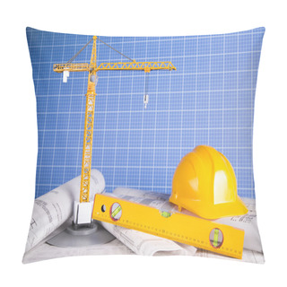 Personality  Buildings Under Construction And Cranes. Building Projects Pillow Covers