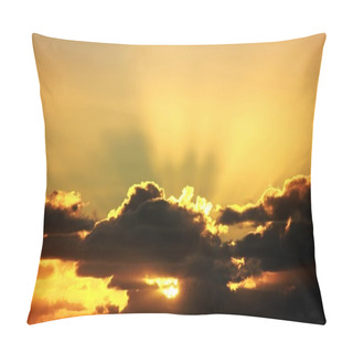 Personality  Beautiful Golden Sunset Pillow Covers