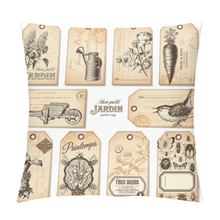 Personality  Set Of Retro Garden Tags Pillow Covers