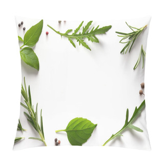 Personality  Art Spices And Herbs. Variety Of Spices And Mediterranean Herbs. Pillow Covers