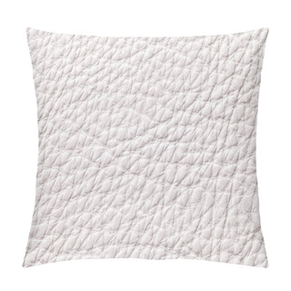 Personality  White Beige Leather Texture Background With Pattern, Closeup. Pillow Covers