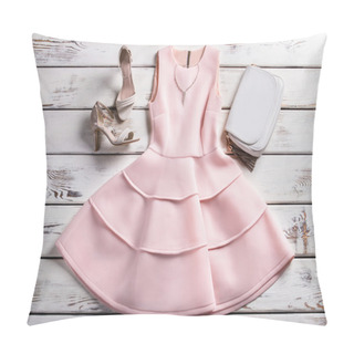 Personality  Dress With Footwear And Jewelry. Pillow Covers
