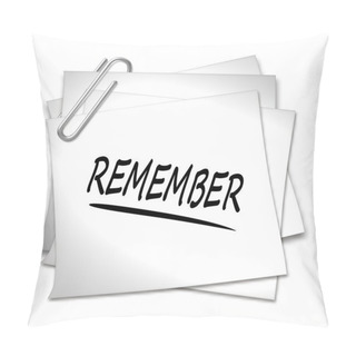 Personality  Memo With Paper Clip - Remember Pillow Covers