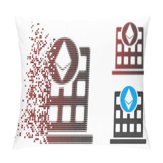 Personality  Sparkle Pixel Halftone Ethereum Corporation Office Icon Pillow Covers