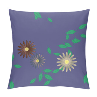 Personality  Beautiful Floral Seamless Background With Flowers Vector Illustration Pillow Covers