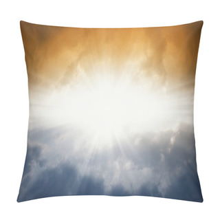 Personality  Bright Sun In Dark Sky Pillow Covers