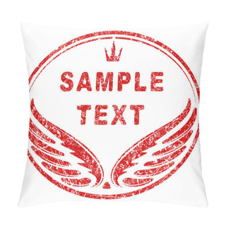 Personality  Wings And Crown Rubber Stamp Template Pillow Covers