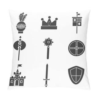 Personality  Knights Icons Set Pillow Covers
