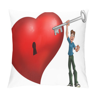 Personality  The Big Red Heart Pillow Covers