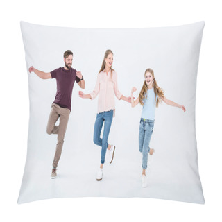 Personality  Family Dancing Together Pillow Covers