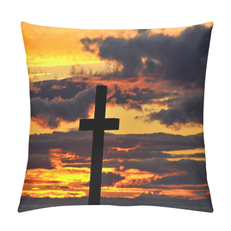 Personality  Old Cemetary On Sea Coast At Sunset Pillow Covers