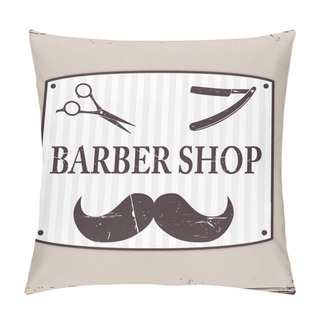 Personality  Barber Shop Or Hairdresser Icons Pillow Covers