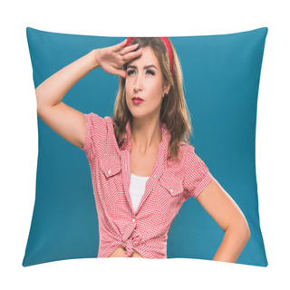 Personality  Attractive Young Woman Pillow Covers