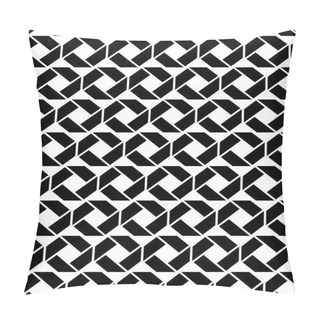 Personality  Monochrome Endless Texture With Geometric Figures Pillow Covers
