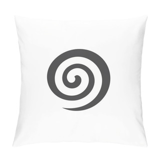 Personality  Vortex Logo Icon Wave And Spiral Vector Template Pillow Covers