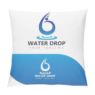 Personality  Abstract Modern Water Drop Logo Line Design Templat Pillow Covers