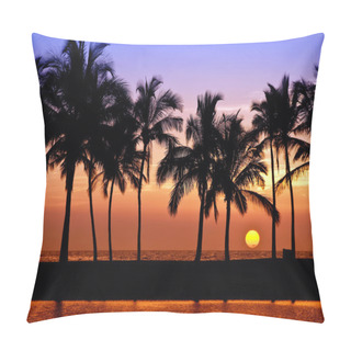 Personality  Hawaiian Palm Tree Sunset Pillow Covers