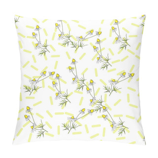 Personality  Vector Wildflowers Floral Botanical Flowers. Black And White Engraved Ink Art. Seamless Background Pattern. Pillow Covers