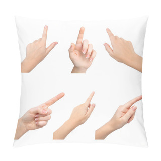Personality  Isolated Female Hands Touch To Something Pillow Covers