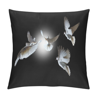 Personality  Pigeons In The Dark Fly To The Light In The Tunnel Pillow Covers