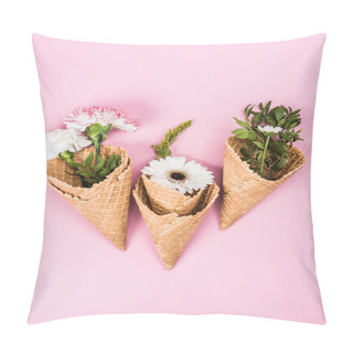 Personality  Flowers In Sugar Cones Pillow Covers