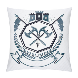 Personality  Vintage Retro Heraldic Emblem Pillow Covers