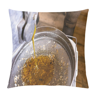 Personality  Fresh Honey Pouring Out From The Honey Extractor Pillow Covers