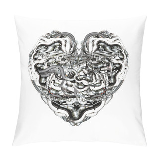 Personality  Mechanical Heart With Brain Pillow Covers