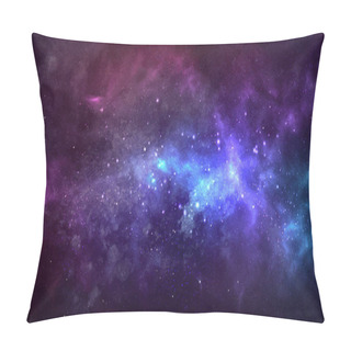 Personality  Vector Cosmic Illustration. Colorful Space Background With Stars Pillow Covers