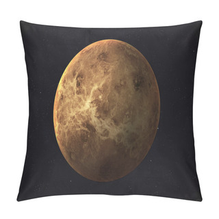 Personality  Shot Of Venus Taken From Open Space. Collage Images Provided By Www.nasa.gov. Pillow Covers