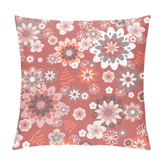 Personality  Seamless Vintage Flower Pattern Background Pillow Covers