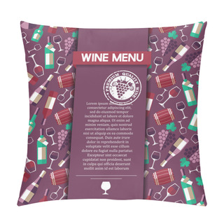 Personality  Wine Menu Card. Pillow Covers