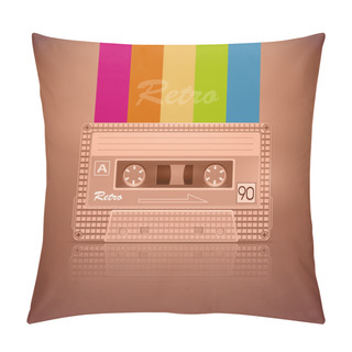 Personality  Retro Audio Cassette Tape Pillow Covers