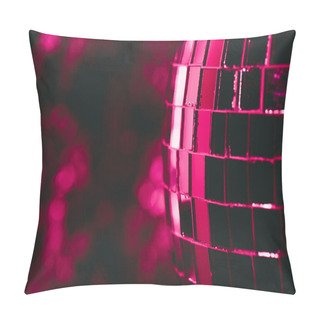 Personality  Beautiful Abstract Background With Glittering Pink Disco Ball Pillow Covers