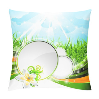 Personality  Vector Background Design On A Spring And Nature Theme With Flower Pillow Covers