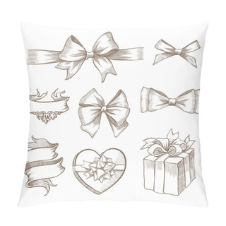 Personality  Vintage Ribbon Bow Banners Pillow Covers