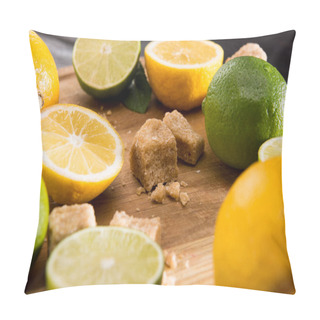 Personality  Lemons And Limes With Brown Sugar Pillow Covers