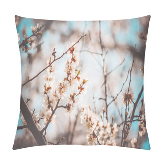Personality  Flowering Trees In The Spring. Selective Focus.  Pillow Covers