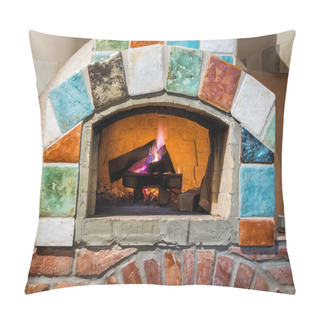 Personality  Fire In Professional  Italian Stylepizza Oven Pillow Covers