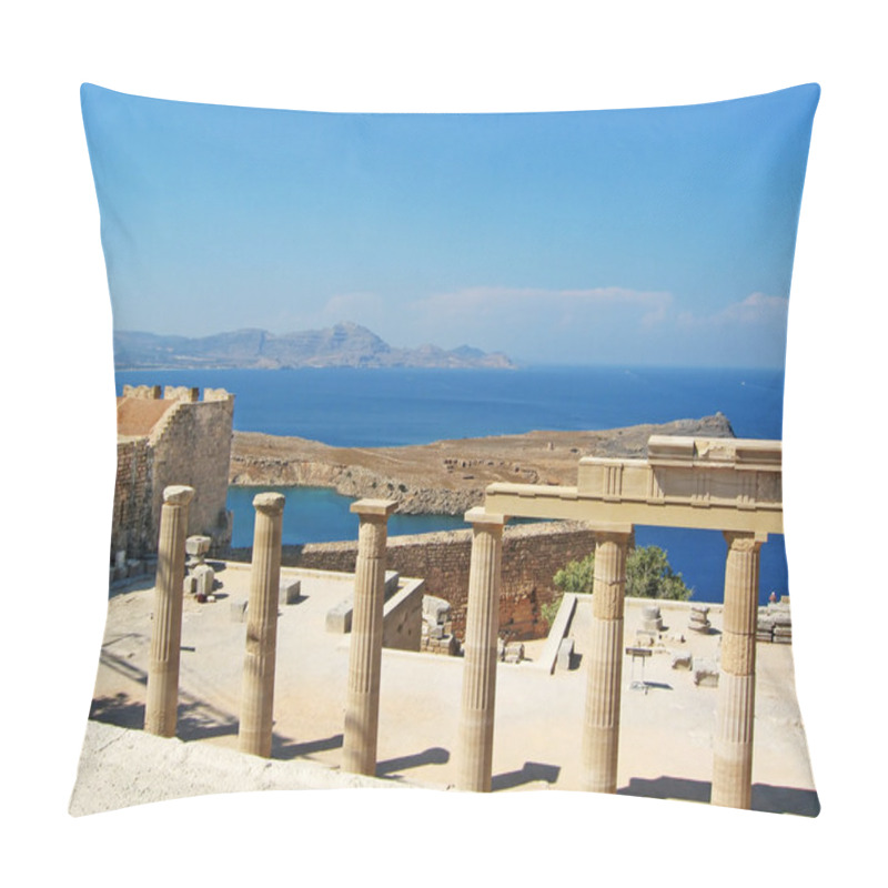 Personality  Ancient Temple Ruins In Rhodos, Greece Pillow Covers